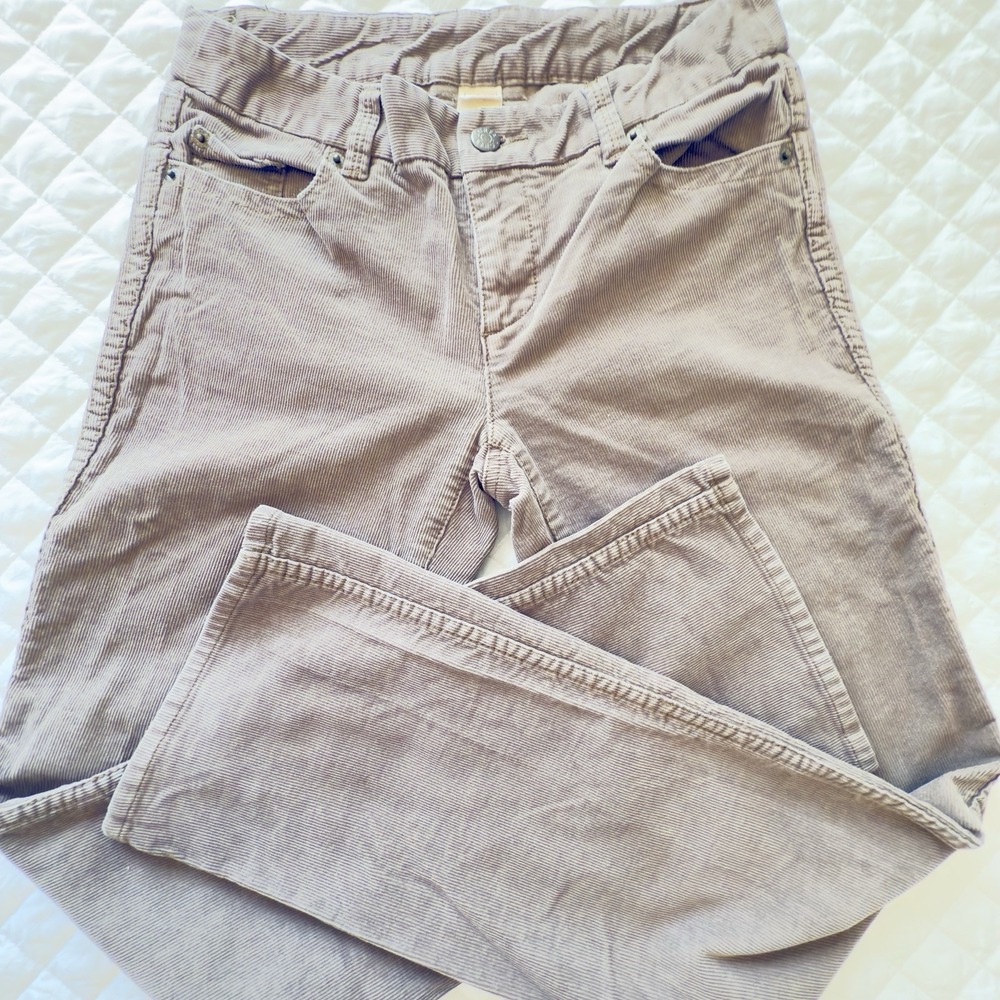 J.Crew‎ Pants-Courdoroy-Bootcut-Women's-Size 0 Short-Tan Khaki-Great Condition
